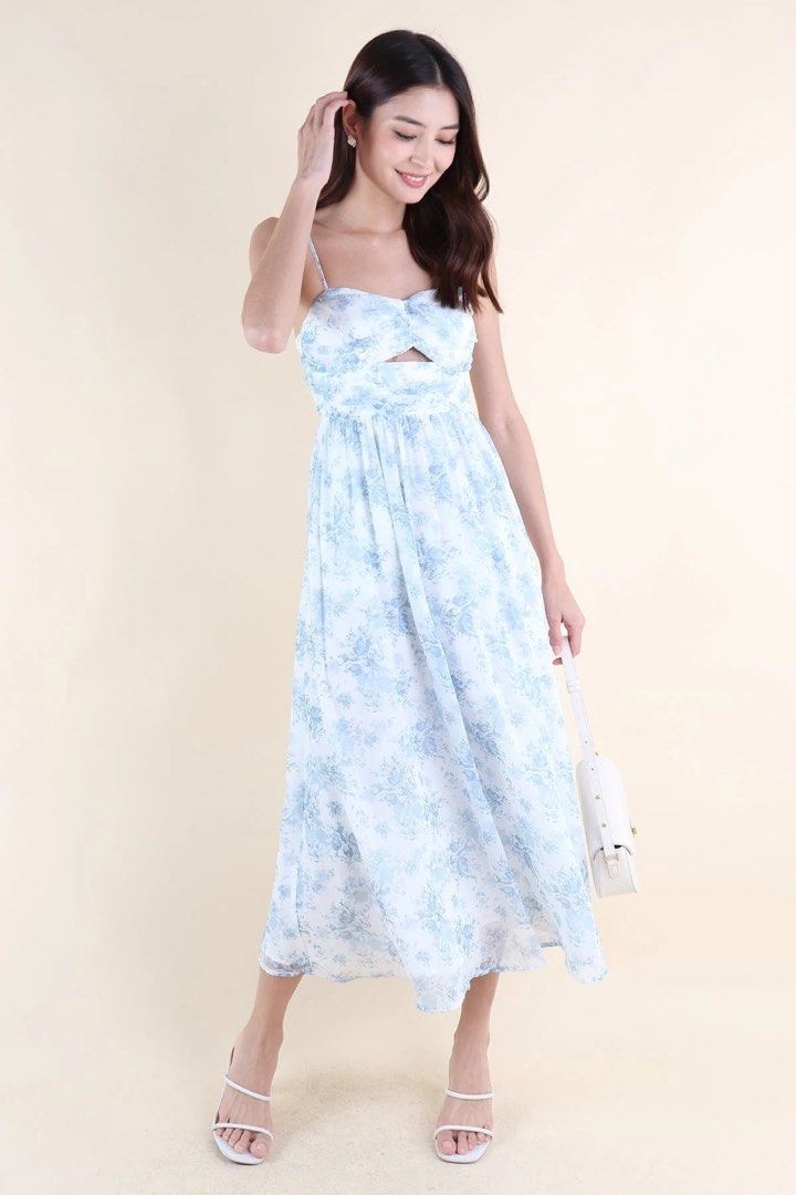 AUDEN EMBROIDERY MAXI IN BLUE