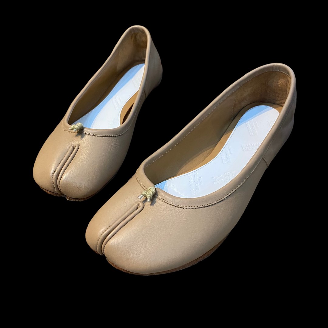 MM6 Nude beige tabi ballet ballerina flats Women s Fashion