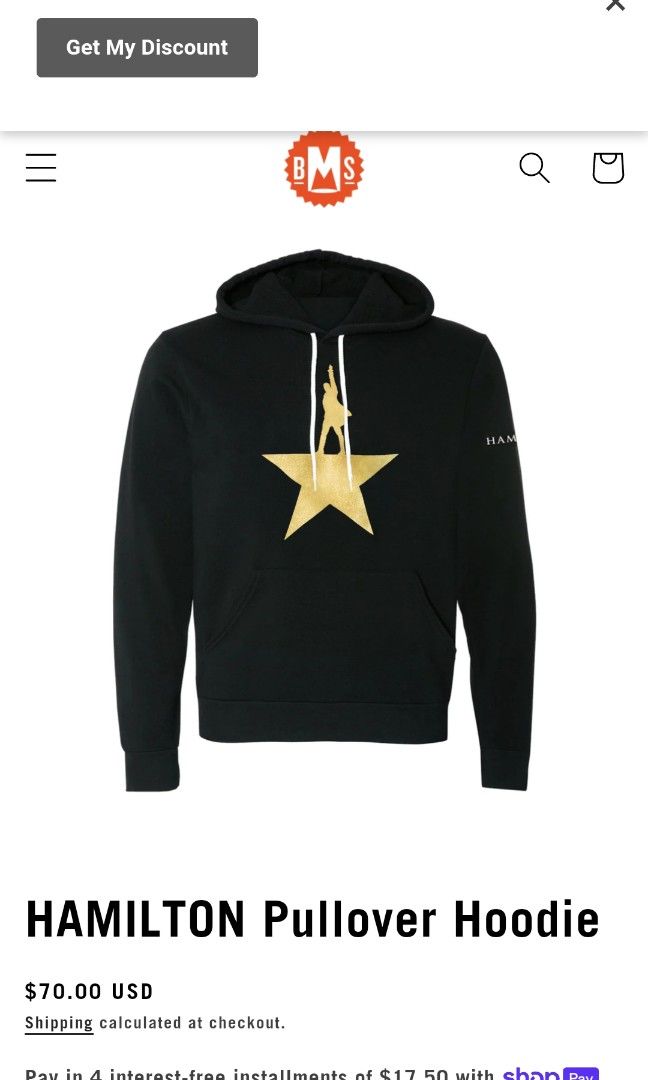 OFFICIAL Hamilton the Musical Pullover Hoodie