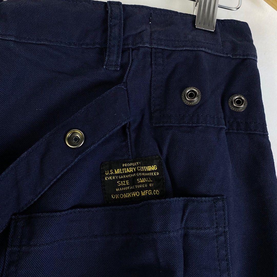 Okonkwo Navy Workwear Pants, Men's Fashion, Bottoms, Chinos on Carousell