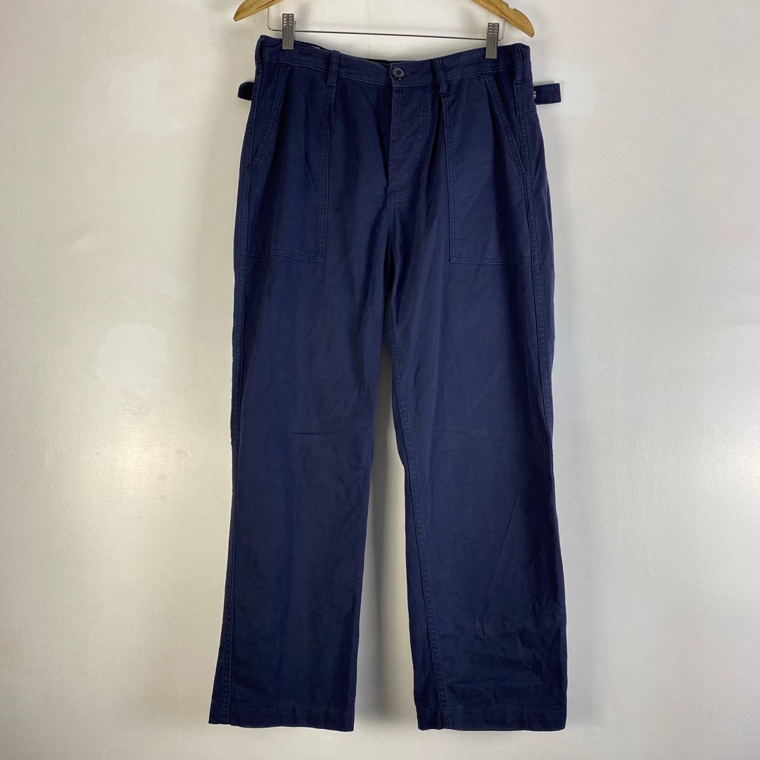 Okonkwo Navy Workwear Pants, Men's Fashion, Bottoms, Chinos on Carousell
