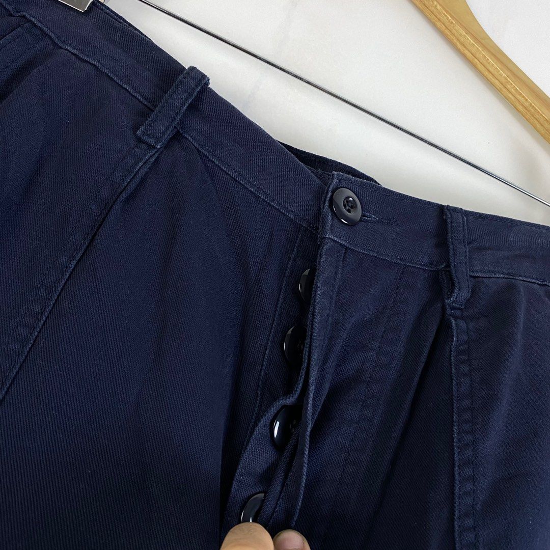 Okonkwo Navy Workwear Pants, Men's Fashion, Bottoms, Chinos on Carousell
