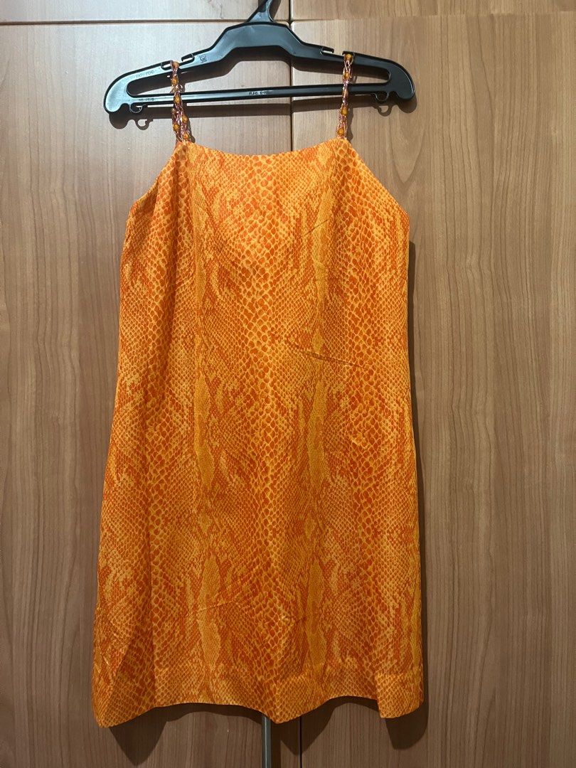 Orange clearance snake dress