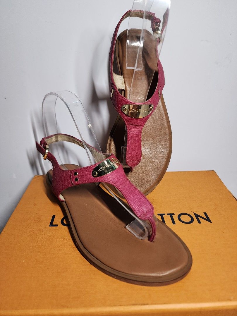 Red mk sandals sales