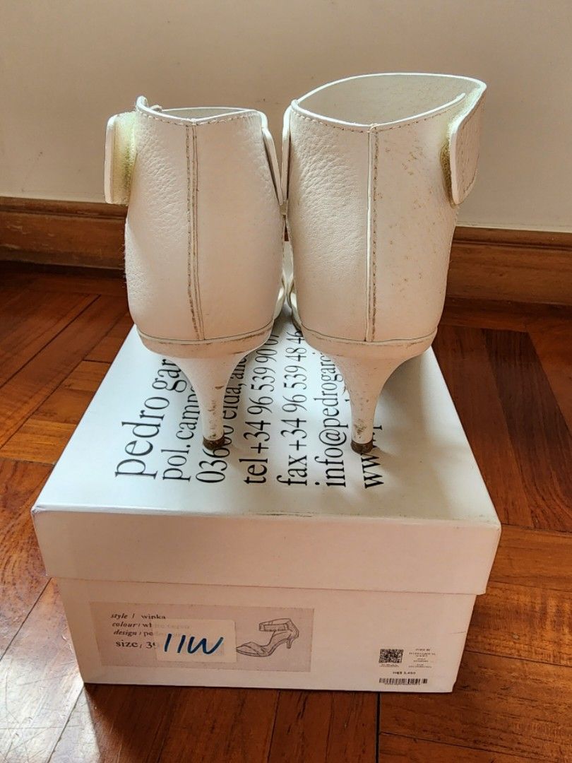 Pedro Garcia Winka ANKLE Cuff Sandle In White Cervo EU39