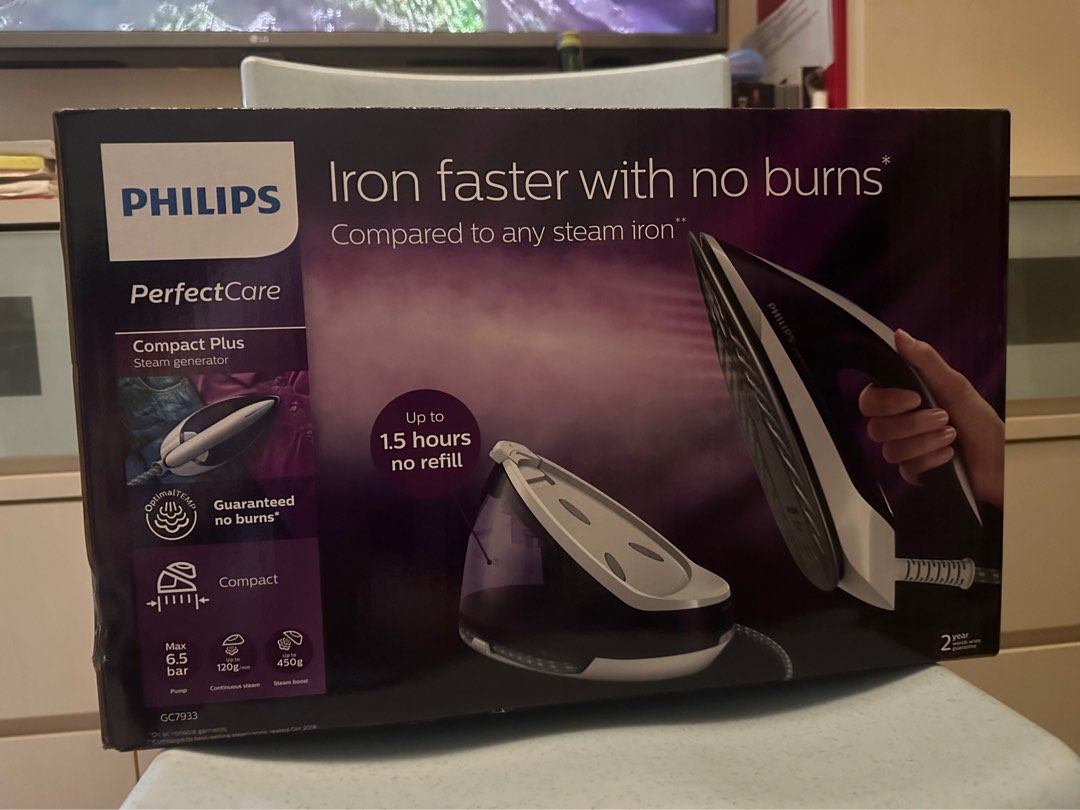 Philips Compact Plus Steam Generator, TV & Home Appliances, Irons