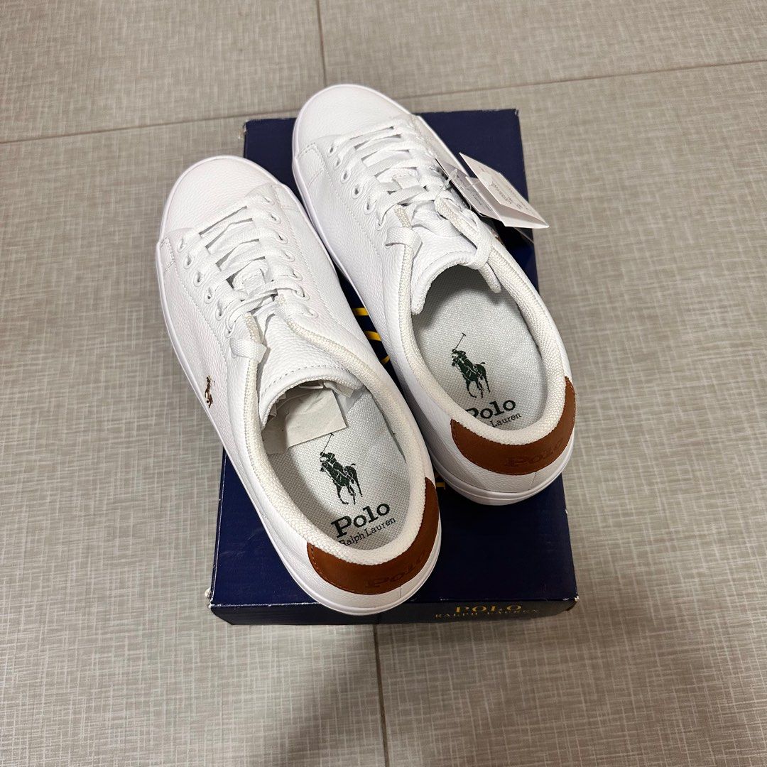 Ralph lauren leather outlet trainers womens