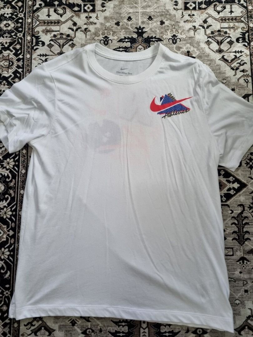 Pre Owned Nike Men s Dri FIT Graphic Training T Shirt White Size