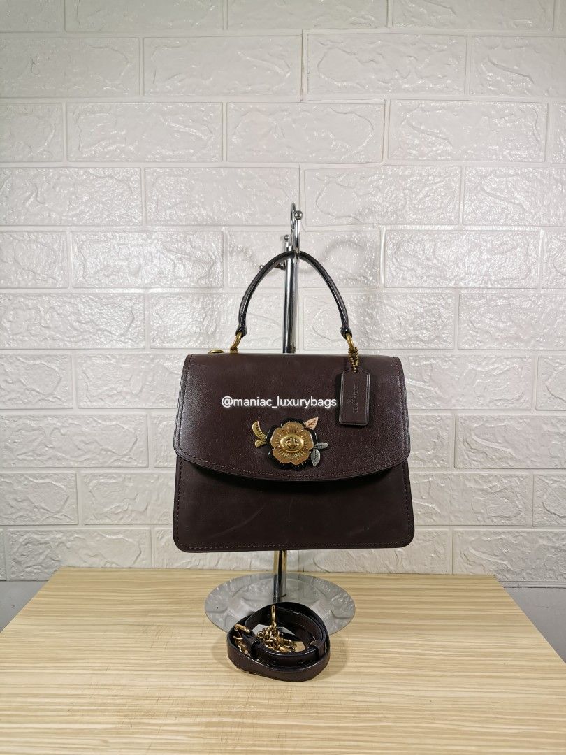 Coach parker top handle with tea rose 2024 stones