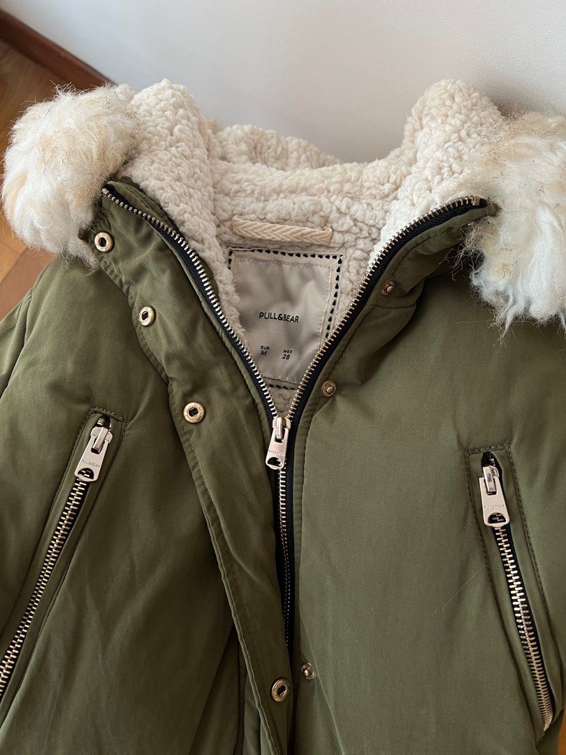 Parka jacket pull and bear discount