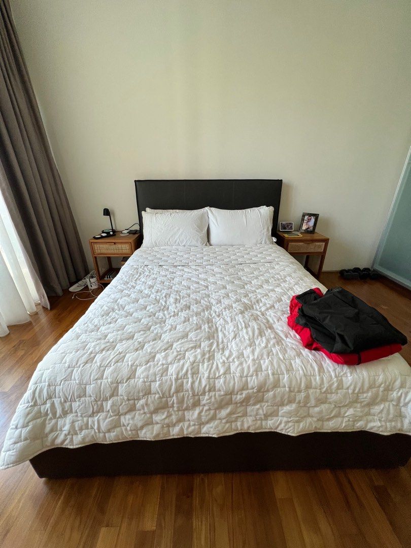 Pottery barn sales leather bed