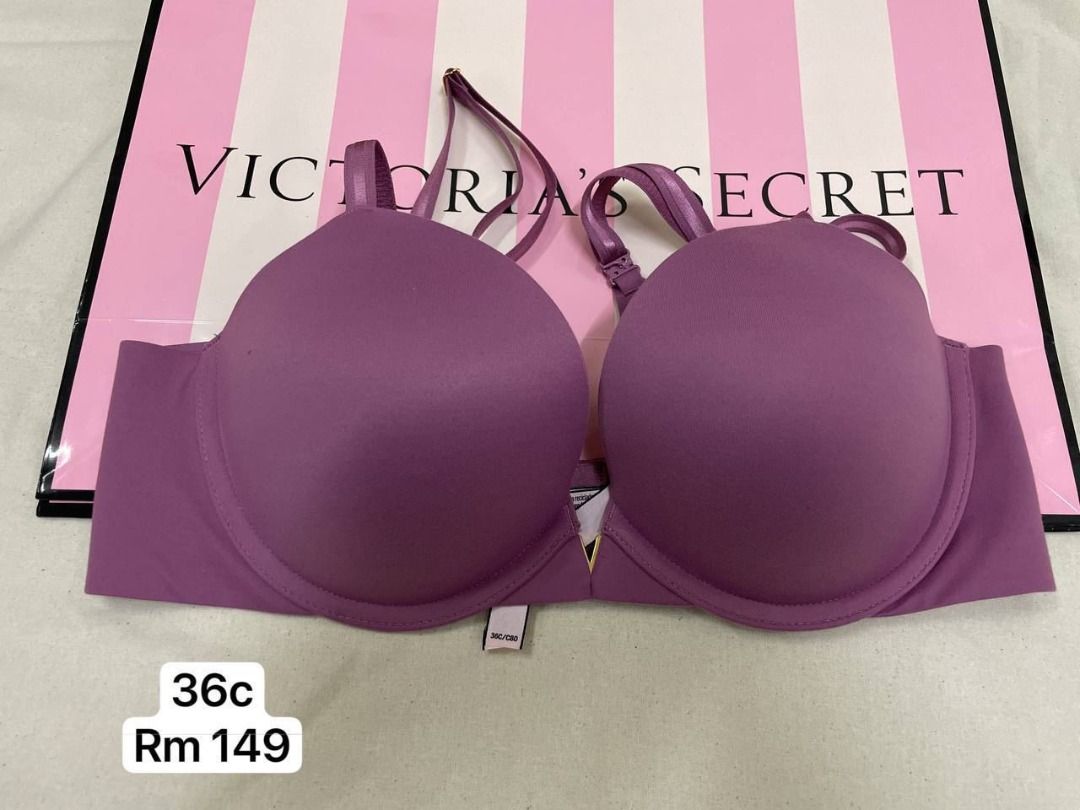 Victoria's Secret purple lacy push-up bra sz 36C