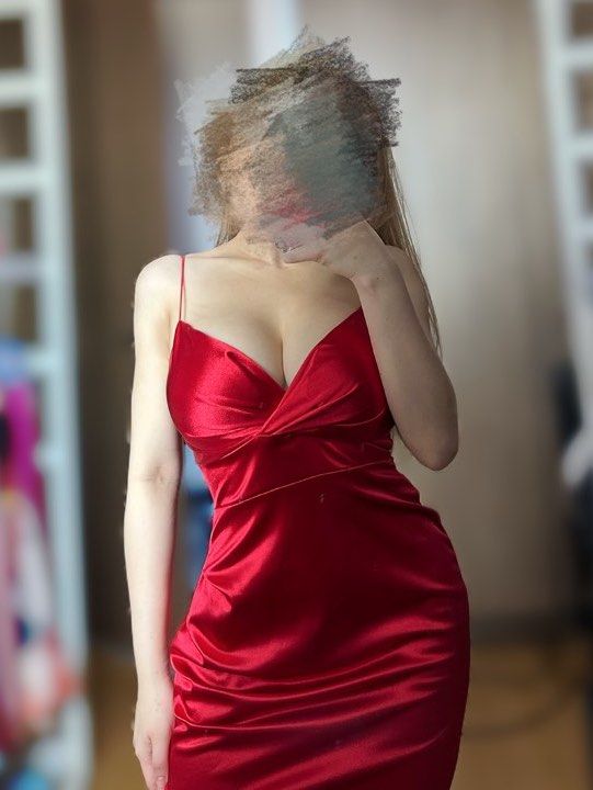 Red Satin Silk dress