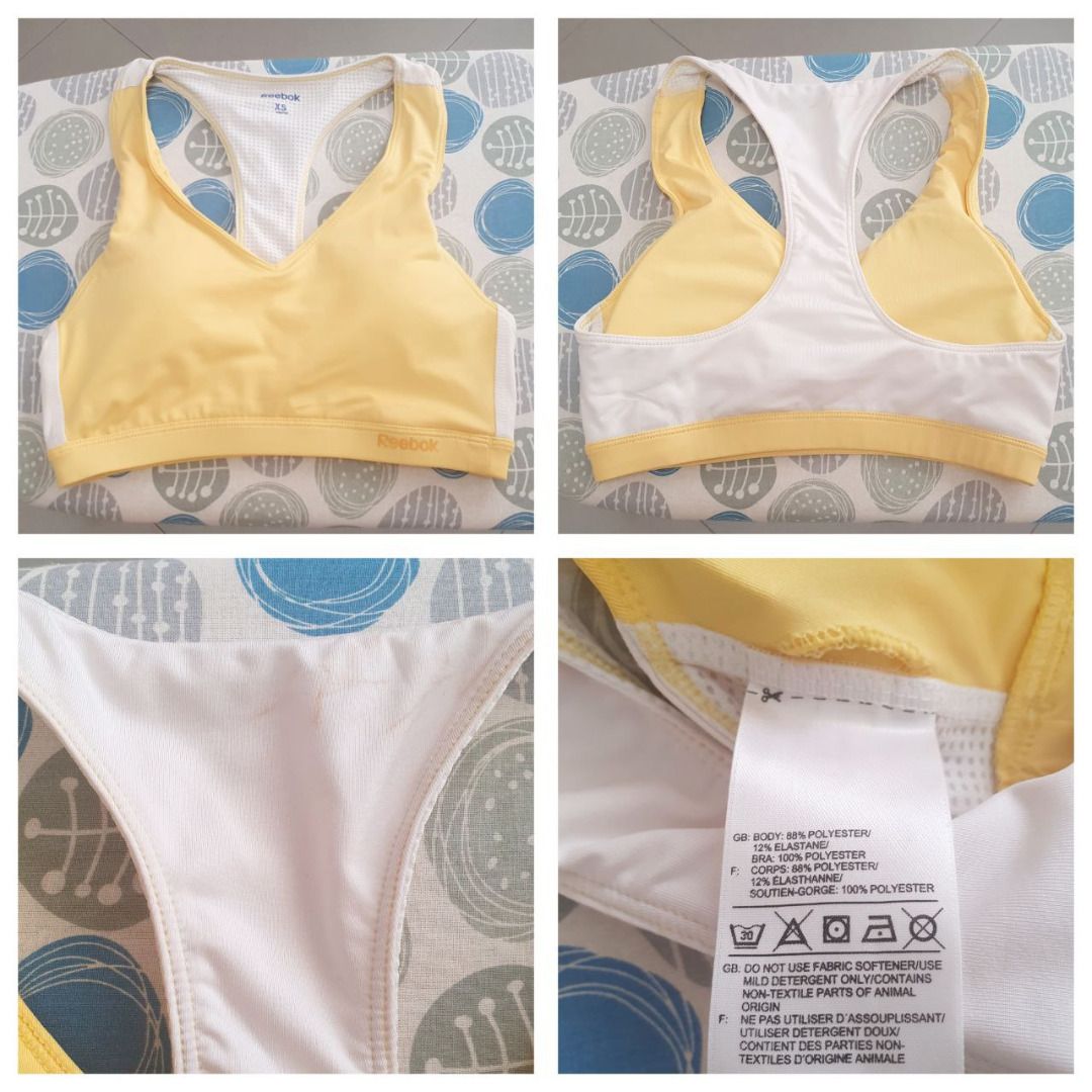 REEBOK Sports Bra Ladies Sportswear Yellow