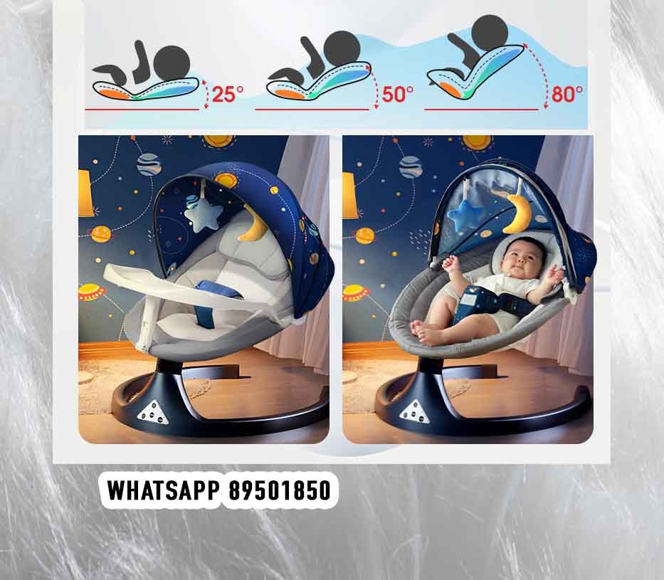 (SG STOCK)Premium Electric Automatic Baby Auto Swing Portable Smart