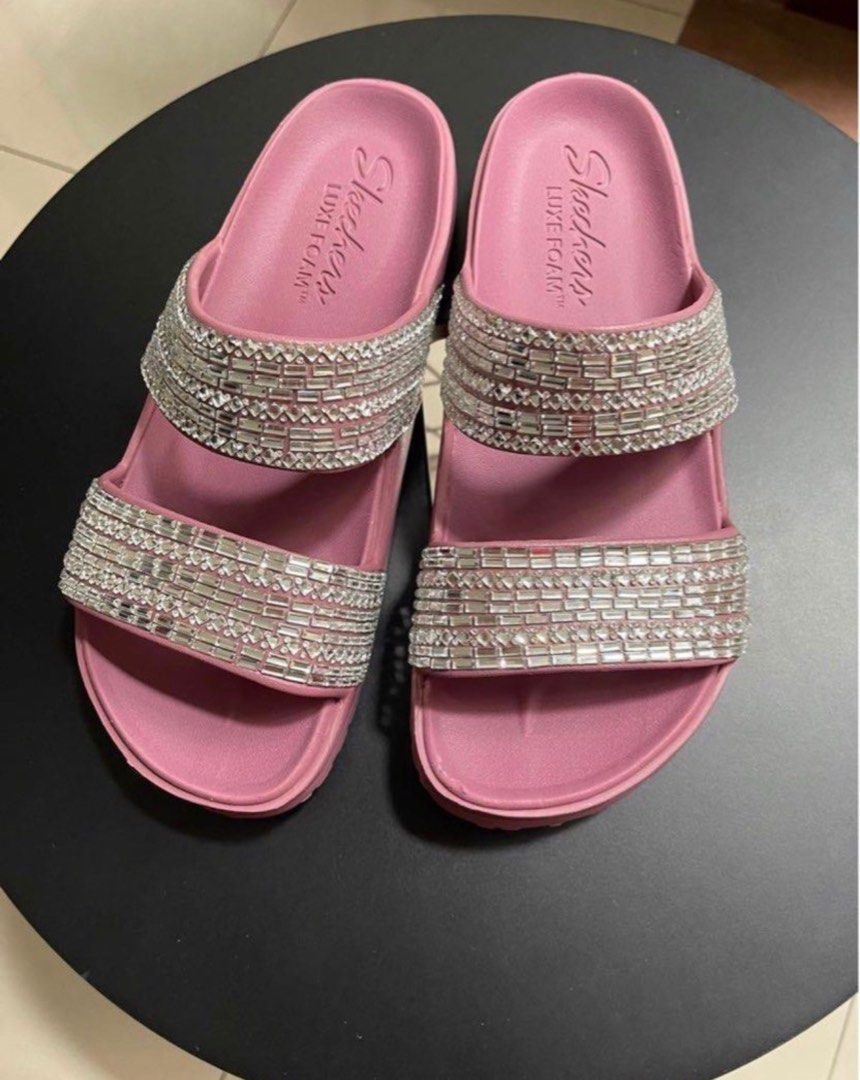Skechers sandals sales with bling