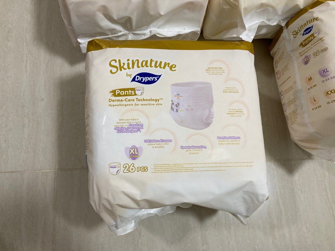 Skinature Drypers XL Pants 10/pack, Babies & Kids, Bathing & Changing