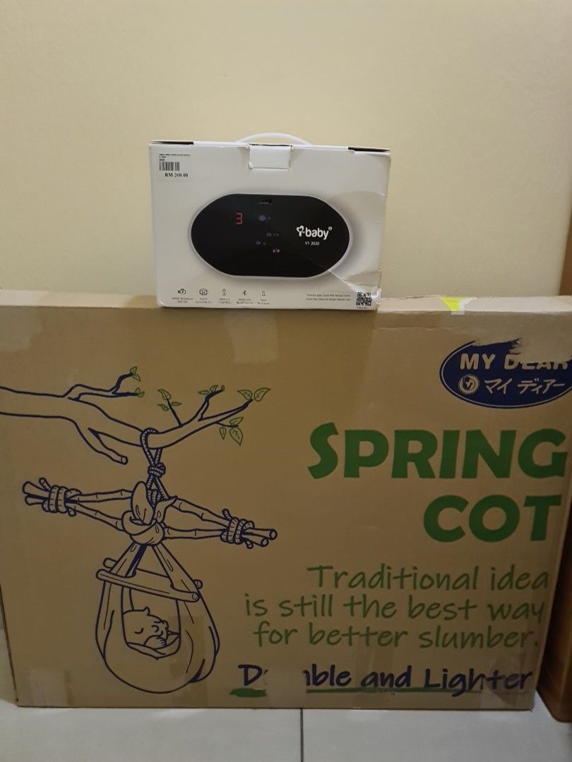 Spring cot & Electronic Cradle with timer & bluetooth music, Babies & Kids, Baby Nursery & Kids