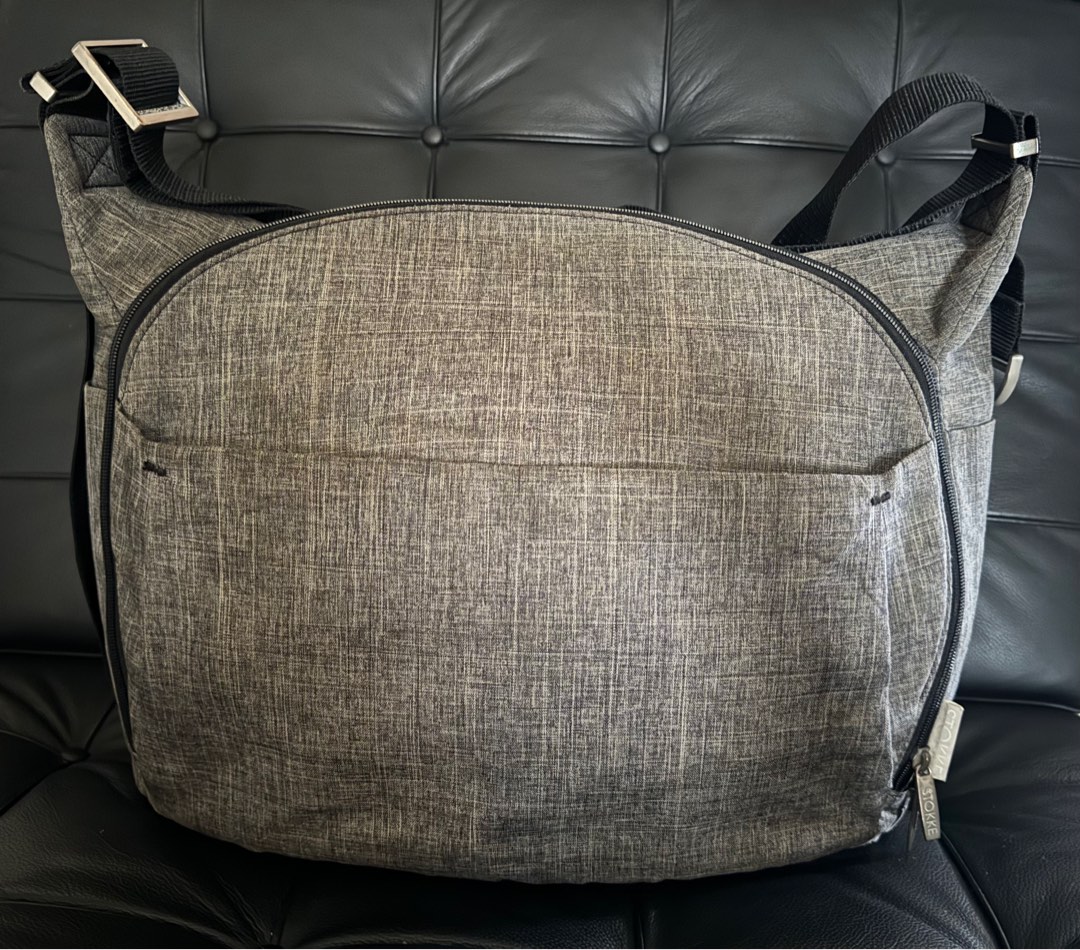 Stokke Changing Diaper Bag in Black Melange Babies Kids Going