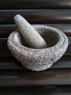 Thunder Group 4 White Marble Mortar and Pestle Set