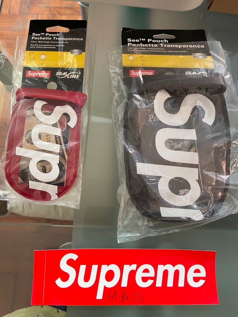 SUPREME SEALLINE SEE POUCH, 男裝, 袋, 腰袋、手提袋、小袋- Carousell