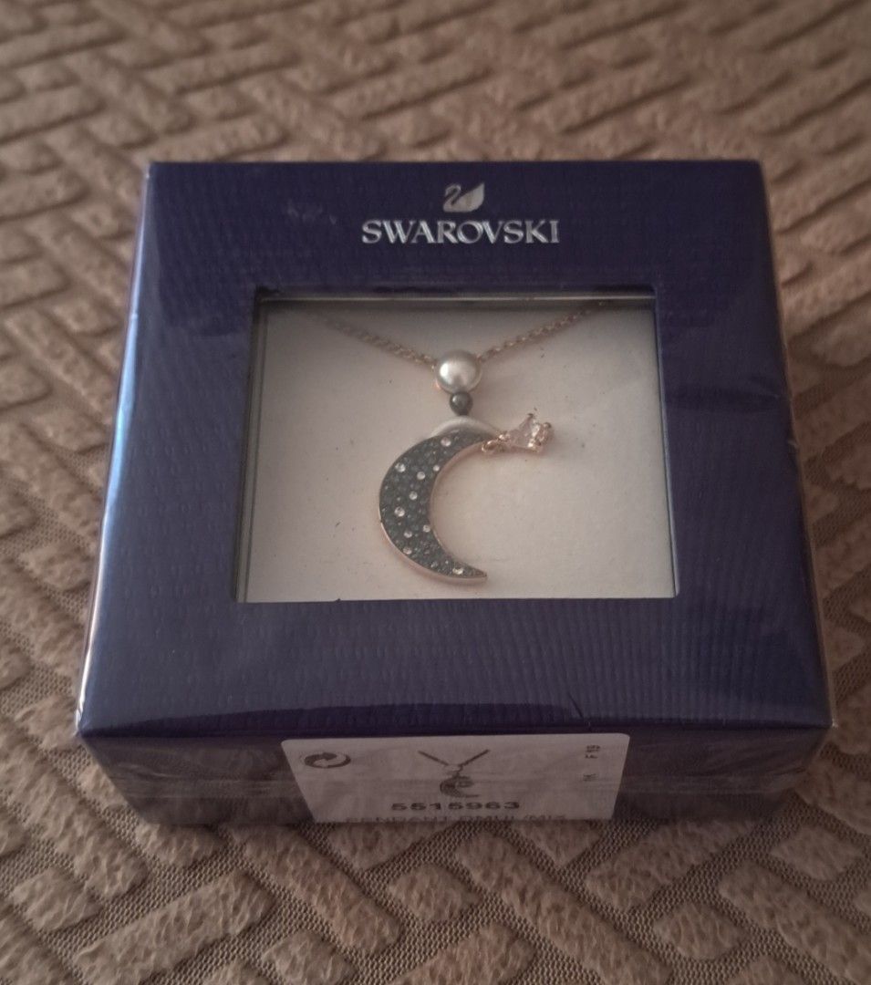Swarovski Necklace with Moon pendant Women s Fashion Jewelry Organisers Necklaces on Carousell