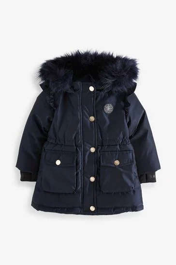 Ted Baker Navy Blue Parka Coat 5 6 yo Babies Kids Babies