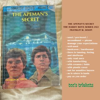 The Apeman's Secret The Hardy Boys Series #62 by Franklin W. Dixon