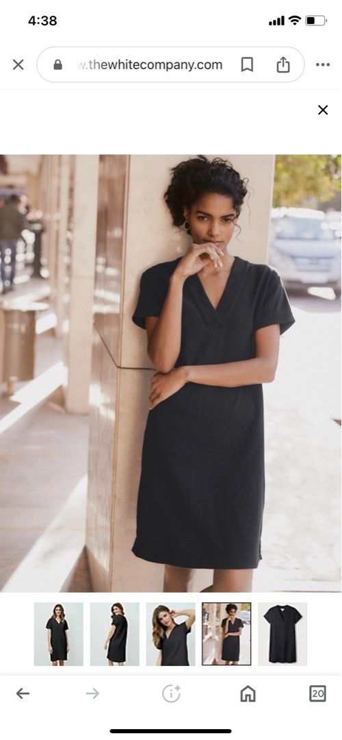 White company hotsell black dress