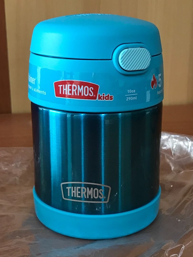  THERMOS FUNTAINER 10 Ounce Stainless Steel Vacuum Insulated Kids  Food Jar with Folding Spoon, Teal : Home & Kitchen