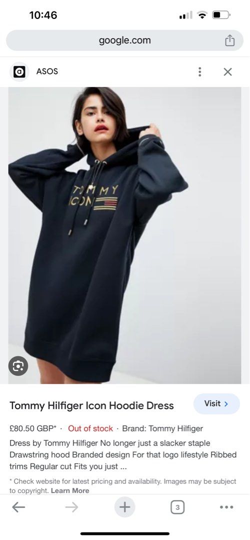 Tommy icons hooded dress on sale