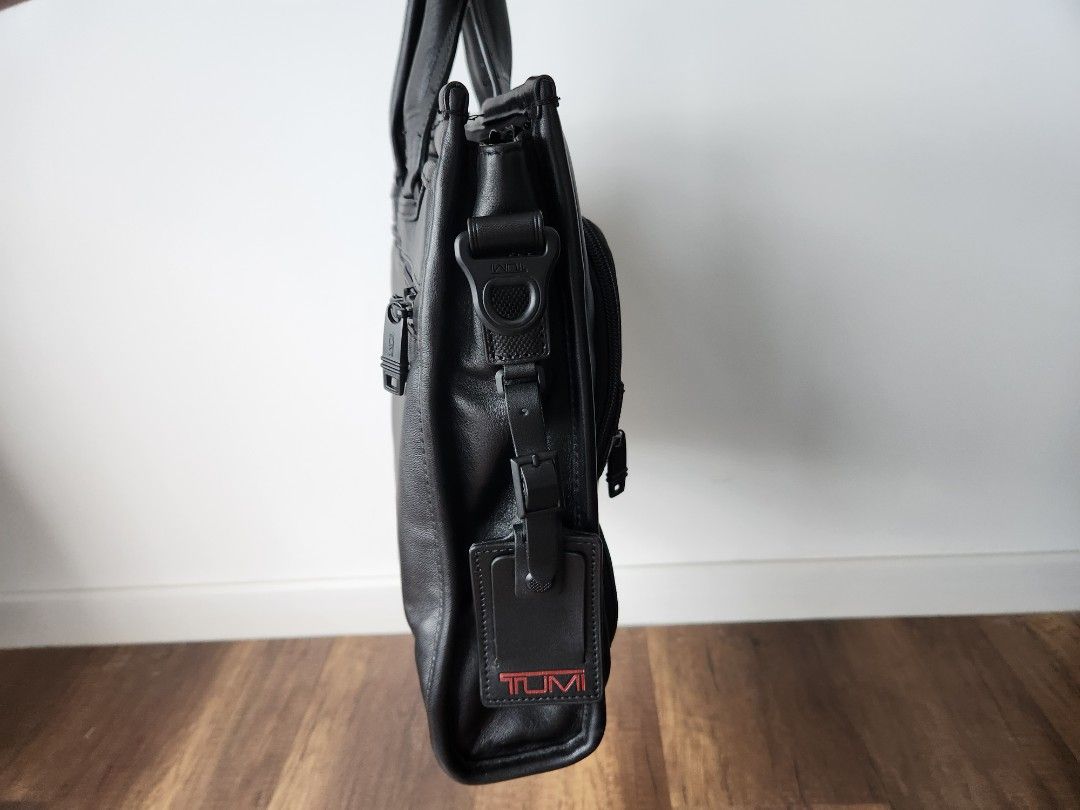 Tumi Alpha 2 Leather Briefcase, Men's Fashion, Bags, Briefcases on