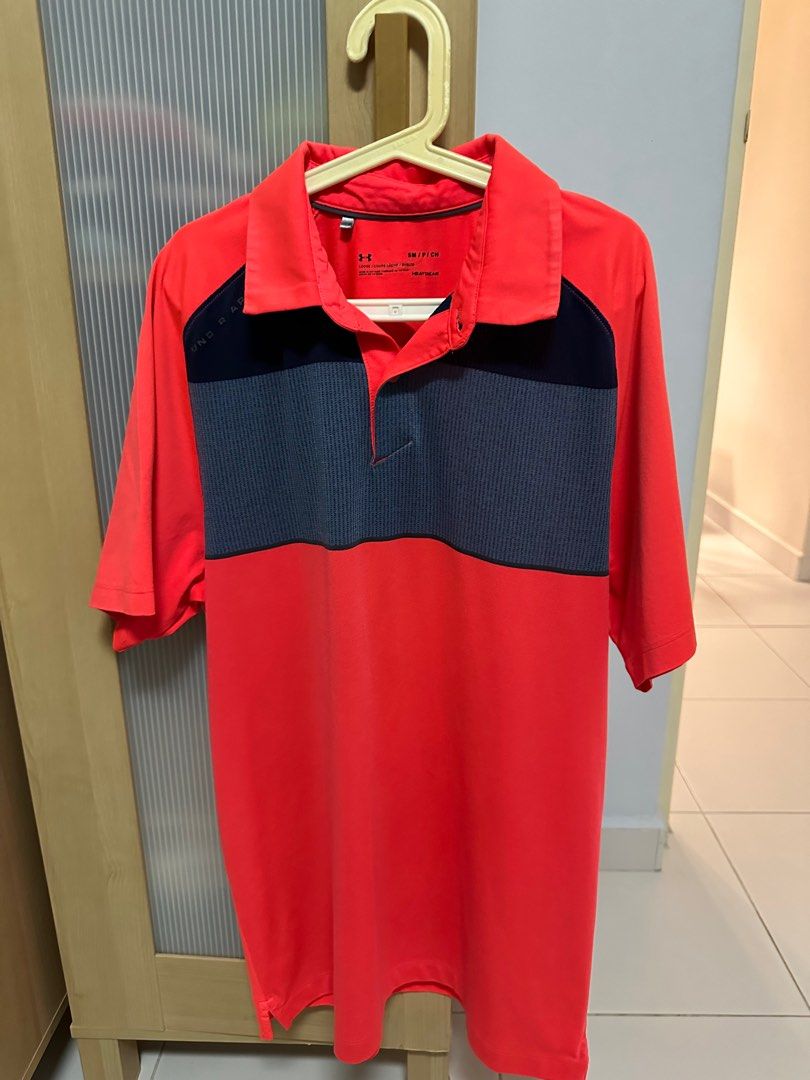 Red under armour golf hotsell shirt