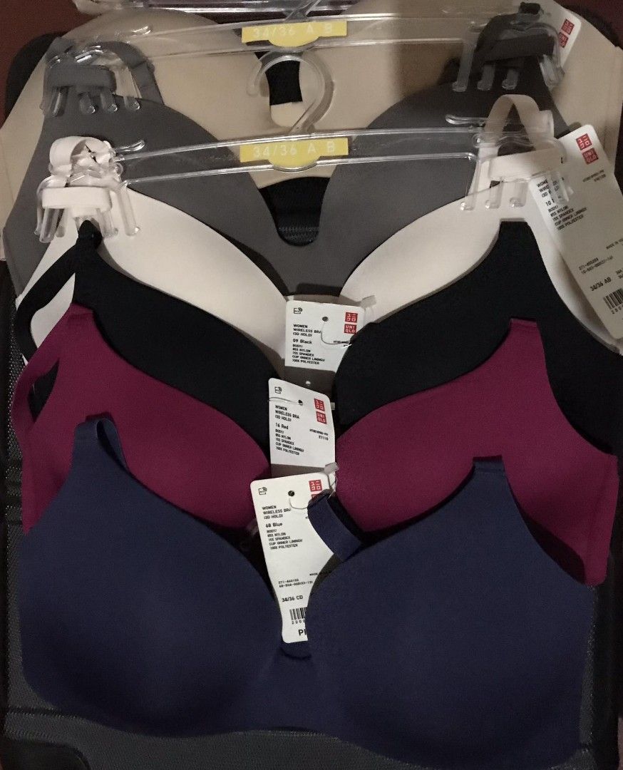 UNIQLO 3D HOLD wireless bra, Women's Fashion, Undergarments & Loungewear on  Carousell