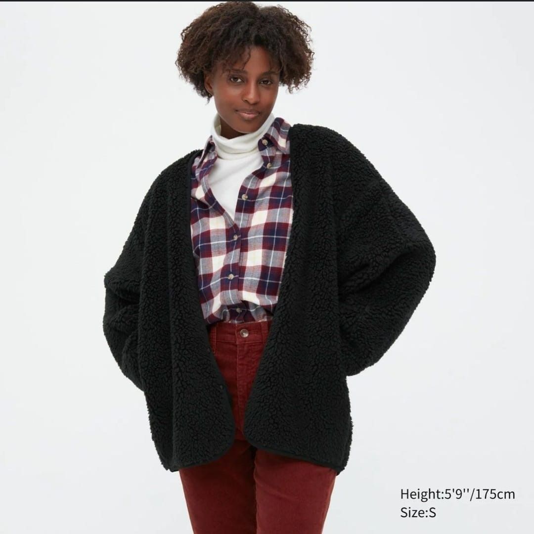 Uniqlo outlet fleece cardigan