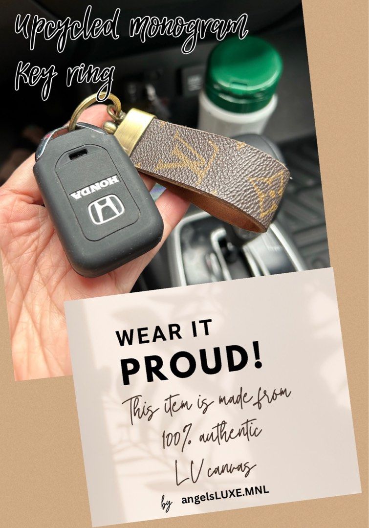 Upcycled Monogram Key Rings (Category: Luxury Accessories) located in Pasig City. Submitted by angelsluxe.mnl (Listing ID 1265269427, Image 1). Description: FIRM PRICE AT ₱1,300 each Bundle Promo of 2 for ₱2500 Made from authentic LV canvas Available in Brown, Black, Pink and Teal Green lining.