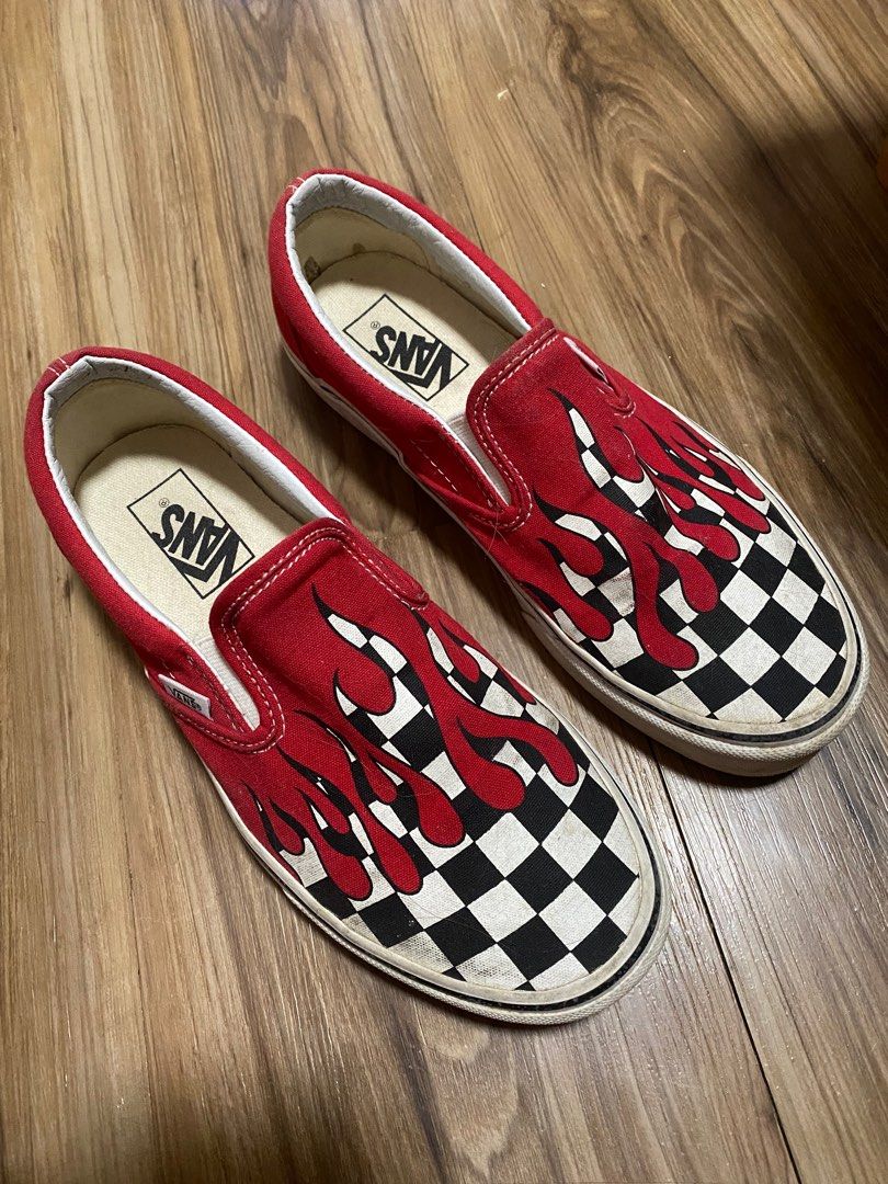 Vans checkered flames cheap