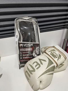Venum Challenger White-Gold 10OZ Boxing Gloves