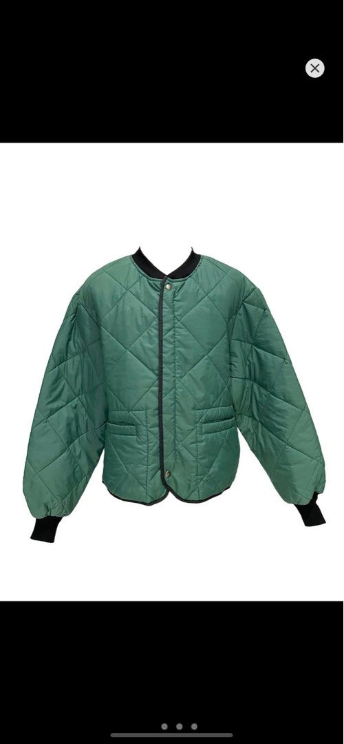 Vintage Comme Des Garcons Quilted Bomber Jacket Fesyen Wanita