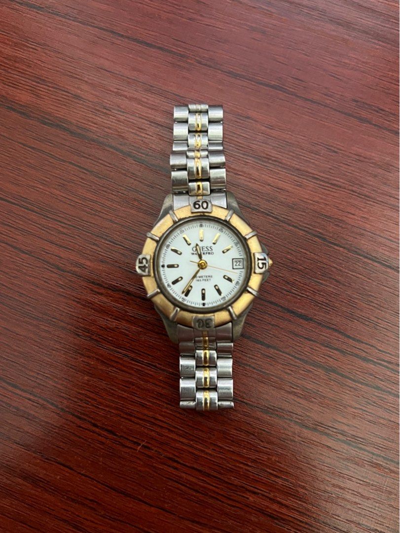 Guess Water Pro Diamonds Silver Dial Silver Steel Strap Watch For Women - G75511M