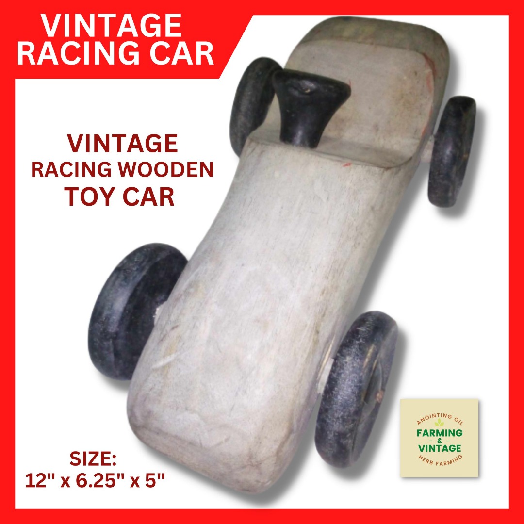 VINTAGE WOODEN RACING CAR-SOLID WOOD, Hobbies & Toys, Memorabilia ...
