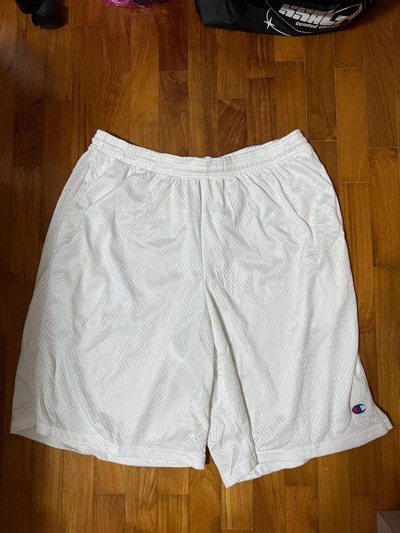 white champion mesh shorts