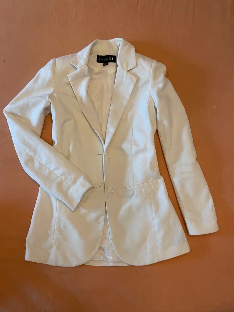 Forever 21 white blazer top