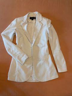 Forever 21 White Office Blazer Coat Jacket