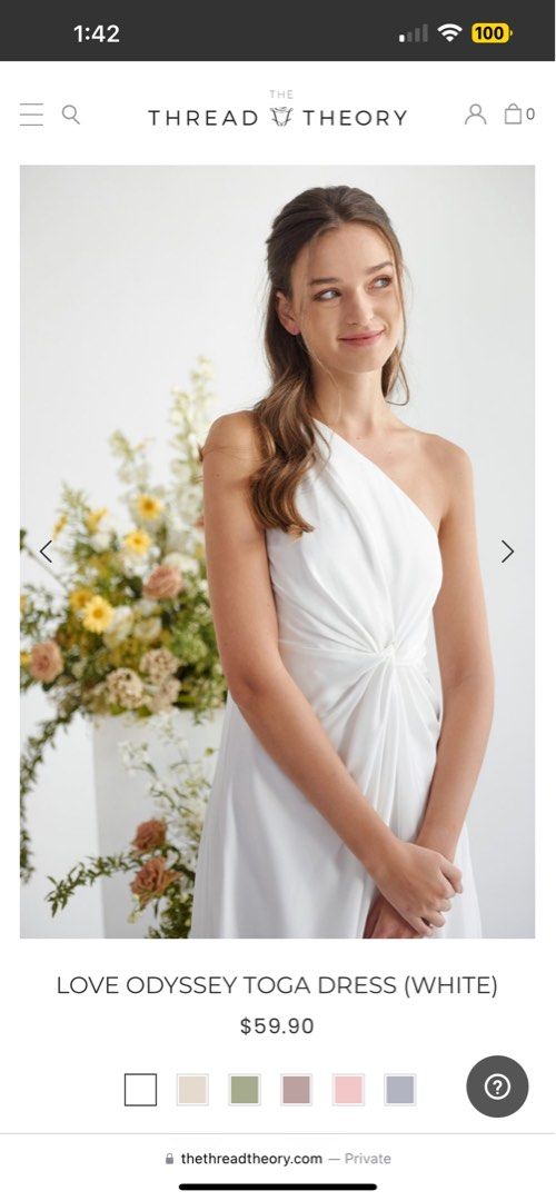 White toga dress/gown