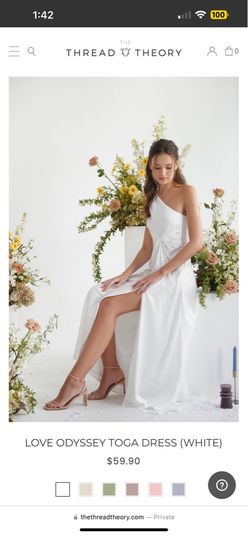 White toga dress gown Women s Fashion Dresses Sets Evening dresses gowns on Carousell