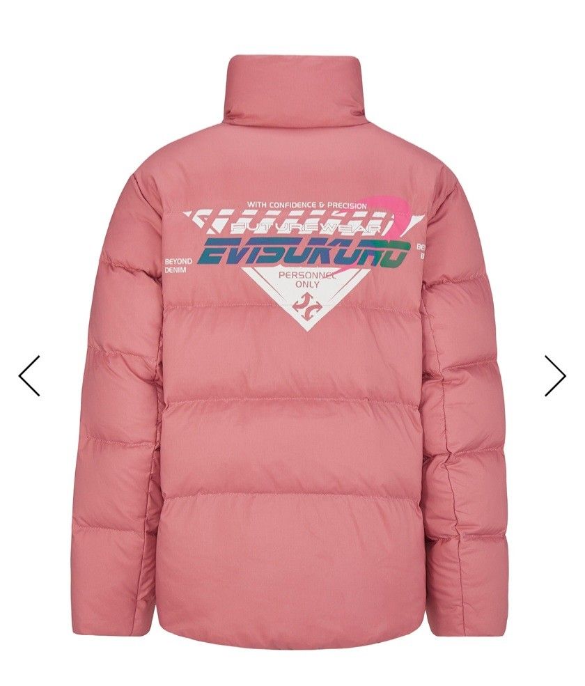 Winter Jacket (Category: Coats, Jackets and Outerwear) located in Singapore. Submitted by mus66 (Listing ID 1265327489, Image 2). Description: Distinctly different on the inside and outside, this reversible down jacket gives you a pristine and clean-lined appearance on one side, and a feminine and sporty look on the other, granting you double styling options. : 100% Polyamide . Loose fit . Logo and X-shaped arrow embroideries . Logo and warning s