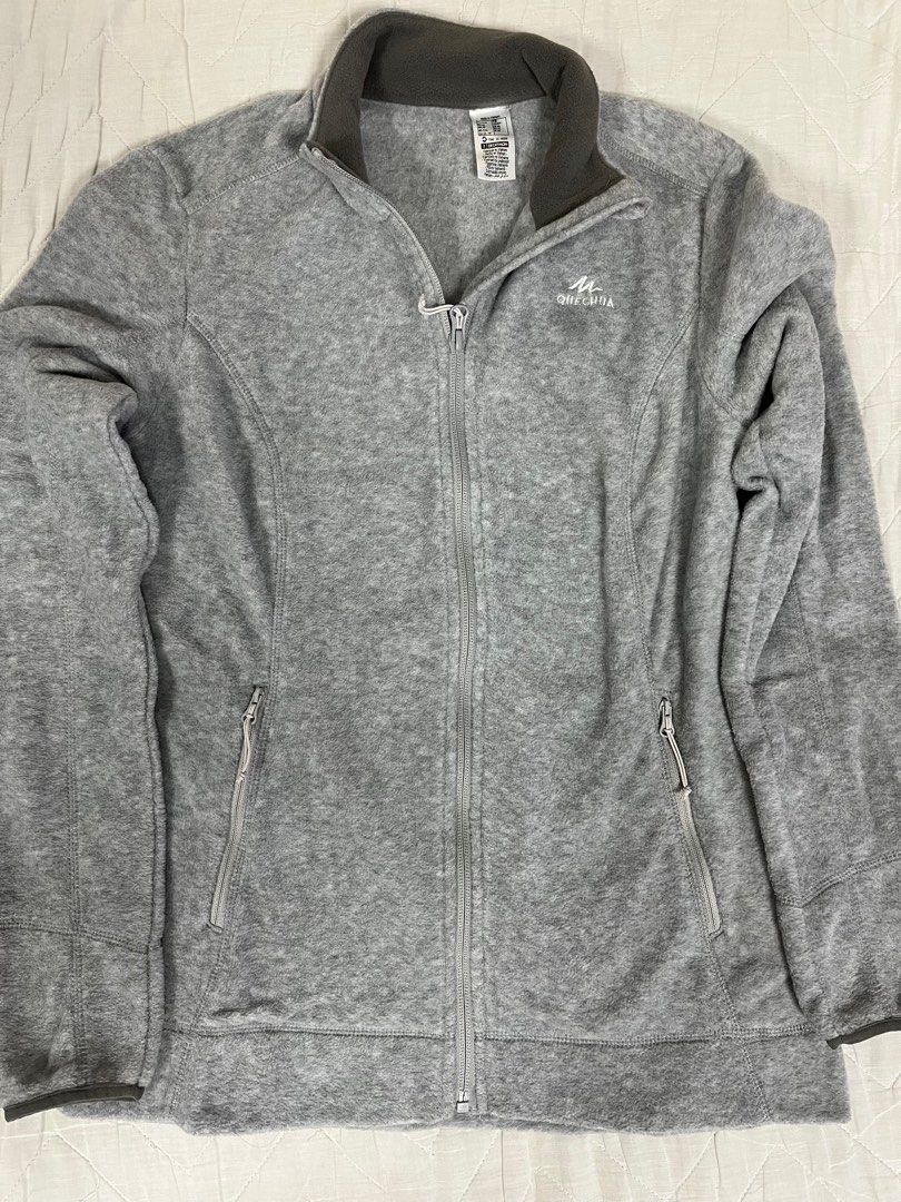 Quechua by Decathlon MH120 High-Neck Solid Slim-Fit Sports Fleece Jacket  for Women - Heather Grey, L: Buy Online at Best Price in Egypt - Souq is  now