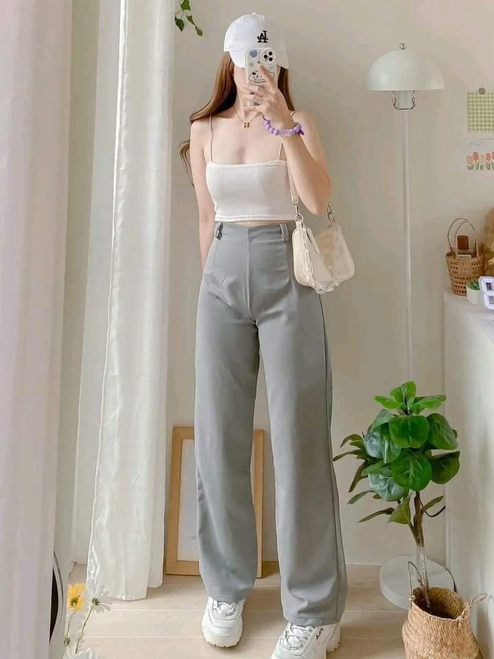 High-Waisted Dynamic Fleece Zip-Pocket Wide-Leg Sweatpants for