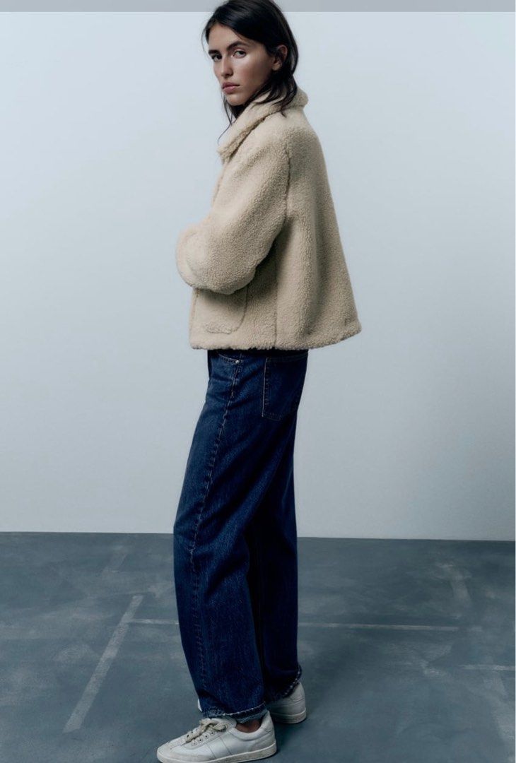 Zara faux shearling jacket top